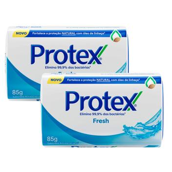 Kit 2 Sabonete em Barra Antibacteriano Protex Fresh 85g - Sabonete ...