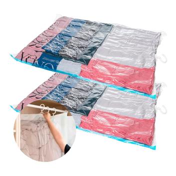 Kit 2 Saco a Vácuo para Roupas Organizador com Cabide Viagem Cobertor ...