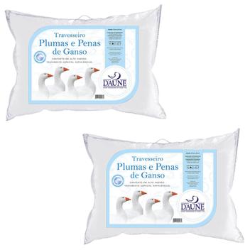 Almohada de plumón de 40 x 80 cm con relleno de Almohada de plumón de 40 x 80 cm con relleno de