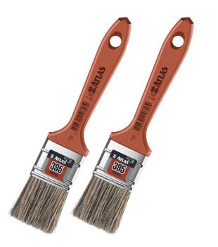 Kit 2 Trincha Pincel Para Pintura Atlas Media 395 1 1/2 Polegadas Gris ...