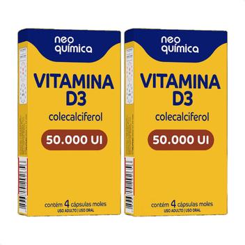 Kit 2 Vitamina D 50.000UI Neo Química 8 Cápsulas em Cada - Vitaminas e ...