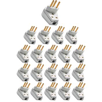 Kit 20 Plug Macho 20A 2P+T 90º 250V Ilumi Para Cabo Gigante - Adaptador ...