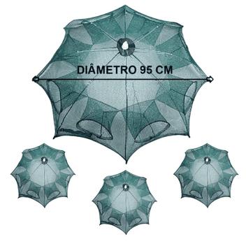 Kit 3 Armadilha Tipo Guarda Chuva para Pesca Isca Lambari Camarão ...