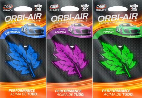 Kit 3 Aromatizantes automotivo folhinha perfumada Orbi Tress ...