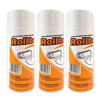 Kit 3 Bobinas Saco Transparente Picotado 25X35 C/500 Sacos - Rollbag ...