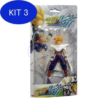 Kit Bonecos Dragon Ball Z Goku /vegita /gohan 14 Cm Articulados Pronta  Entrega