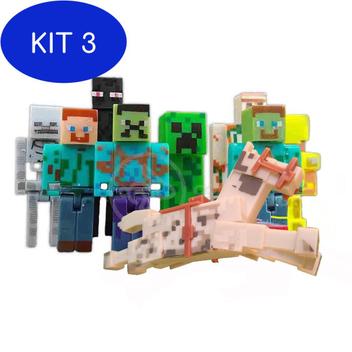 Cartela 10 Boneco Articulado Minecraft My Home + 2 Blocos - Smart Bracelet  - Bonecos - Magazine Luiza