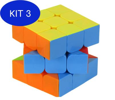 Kit 10 Unid Cubo Mágico Dado Profissional Interativo 3x3x3