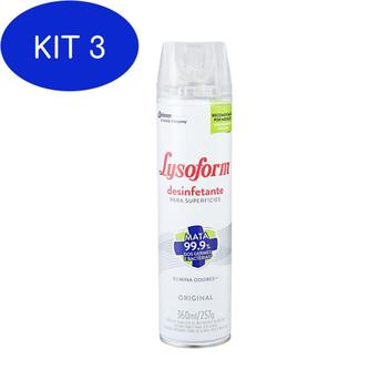 Kit 3 Desinfetante Lysoform Aerosol - Desinfetante - Magazine Luiza