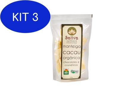 Kit 3 Manteiga De Cacau Orgânica 150G - Sattva Superalimentos ...