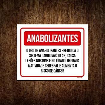Kit 3 Placa Sinalização - Anabolizantes Prejudica Saúde - Sinalizo ...