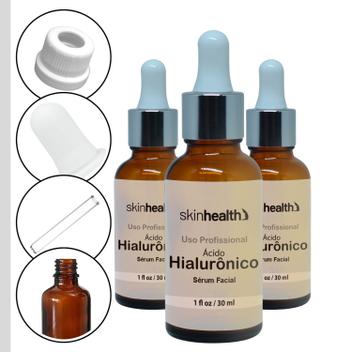 Kit 3 Sérum Facial Hidratante Acido Hialuronico Skinhealth 30ml ...