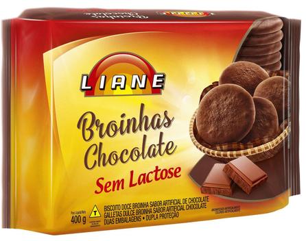 Biscoito Sem Lactose Maizena Chocolate Mini Liane contendo 3