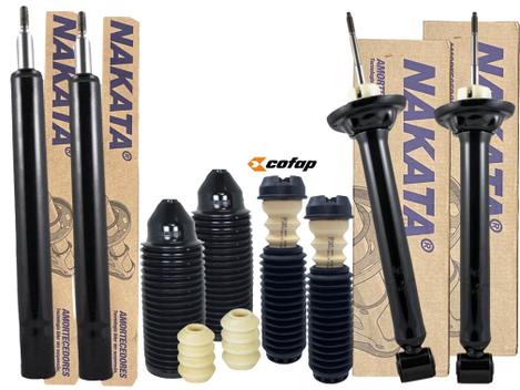 Kit 4 Amortecedores NAKATA + Batentes COFAP Gol G2 G3 G4 1998 a 2014 ...