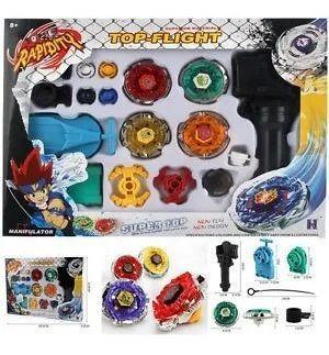 Kit 4 Beyblades Originais Rapidity Metal Completo + Brinde