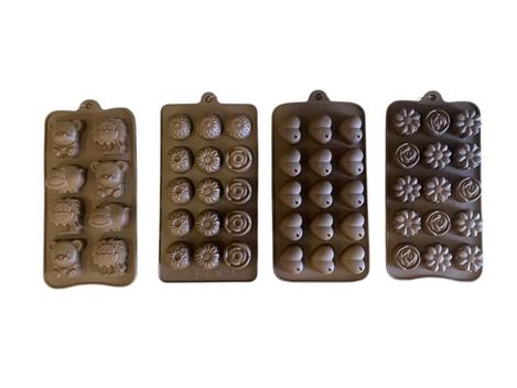 Kit 4 Forminhas Silicone Para Bombons, Doces, Artesanato - Javik ...
