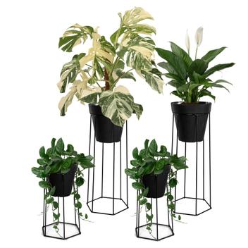 Kit 4 Suportes De Chão Para Vasos De Planta Grande E Pequeno - ViLar ...