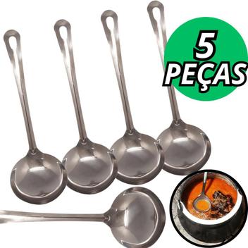 Kit 5 Conchas Para Servir Em Inox Utensilio Multiuso Para Restaurante ...