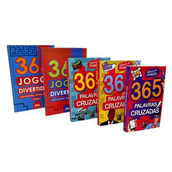 Kit 15 Livros, 365 Palavras Cruzadas + Caça Palavras + Jogos Divertido +  Sudokus + Labirintos