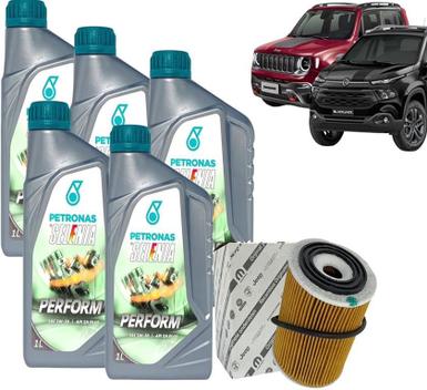 Kit 5 Óleo 5W30 Selenia + Filtro de Óleo e Filtro de Combustível Fiat ...
