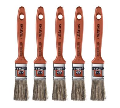 Kit 5 Trincha Pincel Para Pintura Media 395 Atlas 3/4 Polegada Gris ...