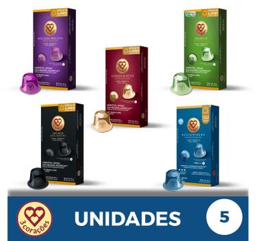 Kit 50 cápsulas Nespresso Três Corações - 5 caixas - Três 3 Corações ...