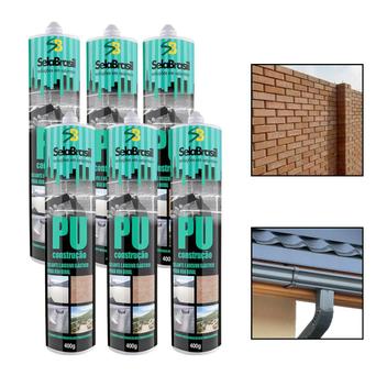 Kit 6 Cola Selante Pu Construção Uso Geral 400G Branco - Selabrasil