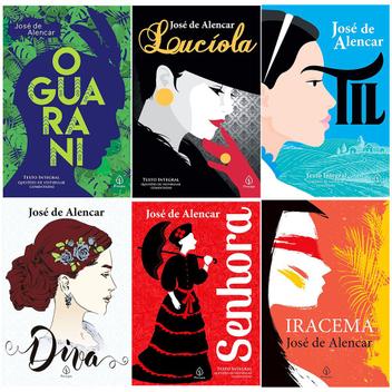 Kit 6 Livros Clássicos Literatura Brasileira José de Alencar Texto ...