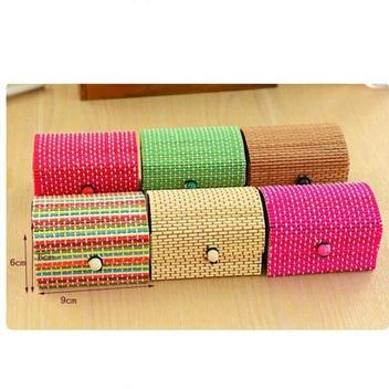 Kit 6 Mini Caixas De Bambu Porta Joias Coloridas - Fofinhos Ateliê