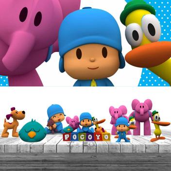 Desenho Pocoyo - 10 Displays de Festa 30cm Totens