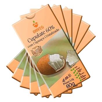 Kit 6X: Cupulate 60% Com Cupuaçu Cristalizado Onveg 80G - Chocolate ...