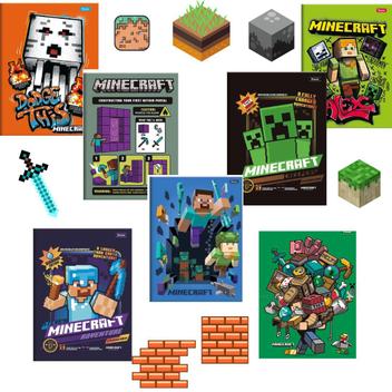 Kit 7 Caderno Brochurão Minecraft + Caderno Desenho - Foroni - Minicraft -  Caderno de Cartografia - Magazine Luiza