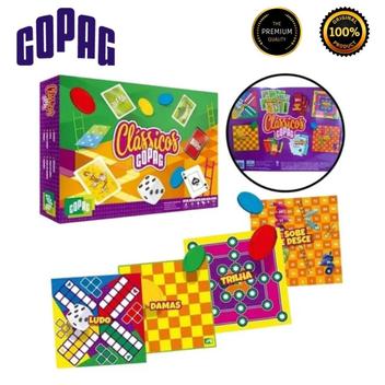 Kit Jogos Tabuleiro Clássicos 8 em 1 Dama Dominó E Etc Copag - Ri Happy