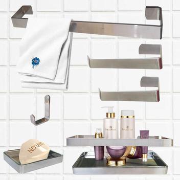 Kit Acessórios Lavabo/ Banheiro 6 Peças Marin - Várias Cores ...
