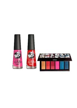 Kit avon color trend minnie (2 esmaltes + uma paleta de maquiagem ...