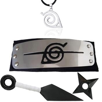 Kit 5 Bandanas Naruto - Folha Renegado Areia Névoa Chuva