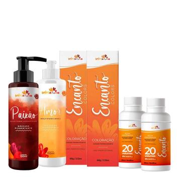 Kit Beleza Ruiva Coloração Encanto Colors Vermelhos - Tonalizante de ...