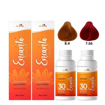 Kit Beleza Ruiva Encanto Colors Ruivo Cherry - Tonalizante de Cabelo ...