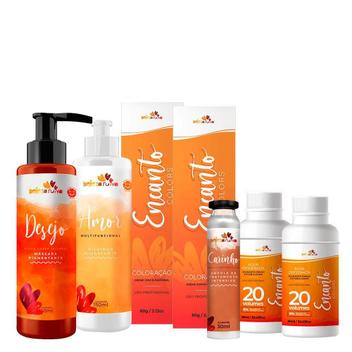 Kit Beleza Ruiva Encanto Colors Ruivo Intenso Base 8 - Tonalizante de ...