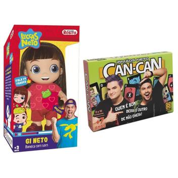 Kit Brinquedos Com 1 Boneca Gi Neto 14 Frases + 1 Jogo Can Can