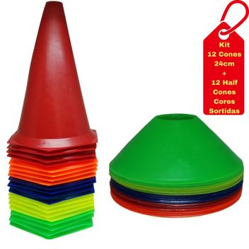 Kit C/12 Cones 24cm + 12 Cones Tartaruga Half Cones Sortidos - 1 Fit ...