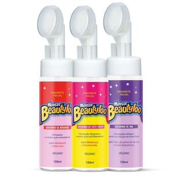 Kit c/ 3 Mousse de Limpeza Sabonete Facial Beautyloo Face