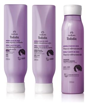 Kit Cabelo Cacheado Natura Tododia Amora E Óleo Coco 3 Itens - Kit de ...