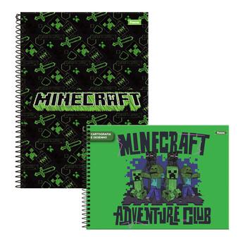 Kit 5 Caderno Brochurão Minecraft + Caderno Desenho - Foroni - Minicraft -  Caderno de Desenho - Magazine Luiza