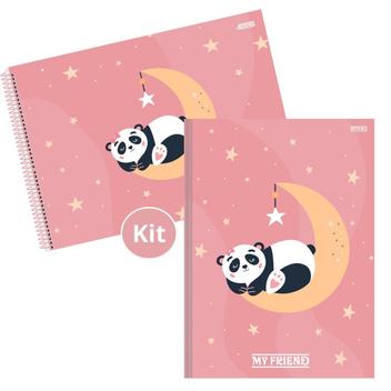 Caderno com 19 Desenhos de Panda para Colorir