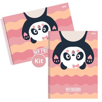 Caderno com 19 Desenhos de Panda para Colorir