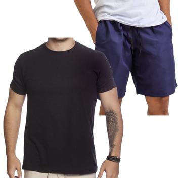 Kit Camiseta e Bermuda Tactel Masculina Camisa Algodão Lisa - PL Shoes - Camiseta  Masculina - Magazine Luiza