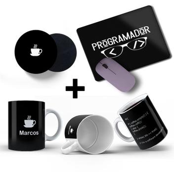Kit Caneca Mouse pad e Porta copo Programador Java Script - TackoSC ...