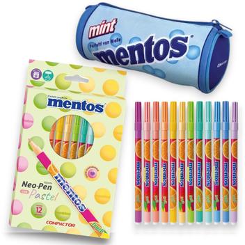 kit Caneta Mentos fruit Neo-pen 12 Cores + Estojo Mentos - compactor ...