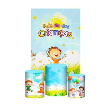 Kit Casado Dia Das Crianças Trio Capa Cilindro Retangular - Prime Decor ...